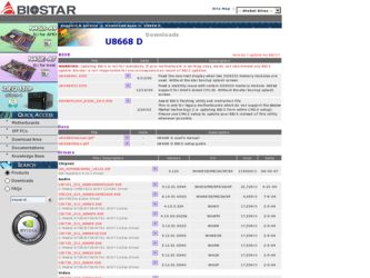 U8668 D driver download page on the Biostar site