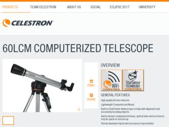 60LCM Computerized Telescope driver download page on the Celestron site