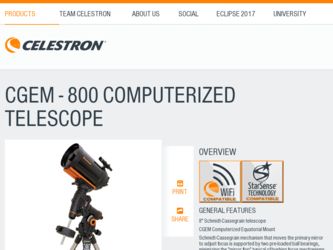 CGEM - 800 Computerized Telescope driver download page on the Celestron site