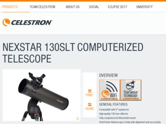 NexStar 130SLT Computerized Telescope driver download page on the Celestron site