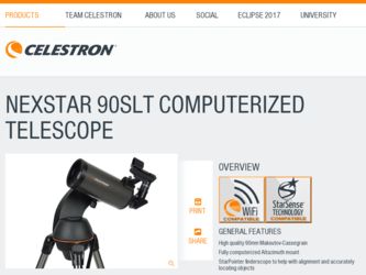 NexStar 90SLT Computerized Telescope driver download page on the Celestron site