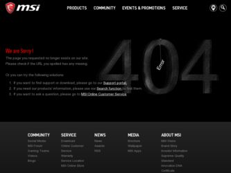 865GM3 driver download page on the MSI site