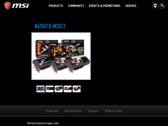 N470GTXM2D12 driver download page on the MSI site
