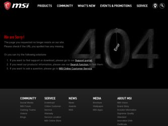 N480GTX driver download page on the MSI site