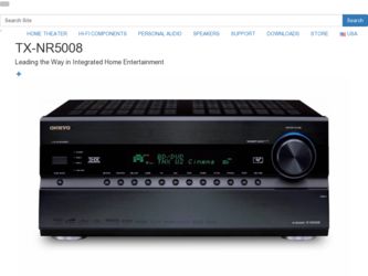 TX-NR5008 driver download page on the Onkyo site