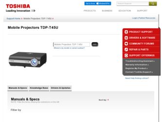 Toshiba projector driver download