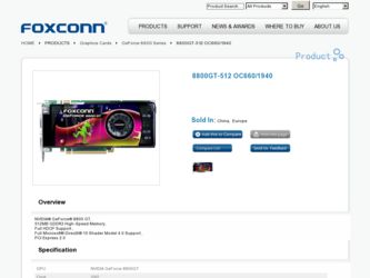 8800GT-512 OC660/.. driver download page on the Foxconn site