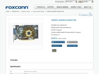 9500GT-256FR3 OC6.. driver download page on the Foxconn site