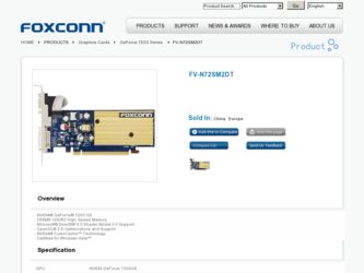 FV-N72SM2DT driver download page on the Foxconn site