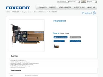 FV-N73EM1DT driver download page on the Foxconn site