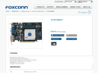 FV-N73TM2DT driver download page on the Foxconn site