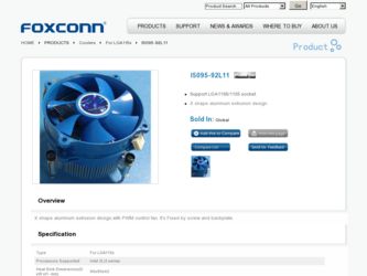 I5095-92L11 driver download page on the Foxconn site