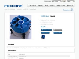 I5095-92L31 driver download page on the Foxconn site