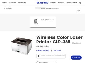 Samsung CLP-365W Driver and Downloads