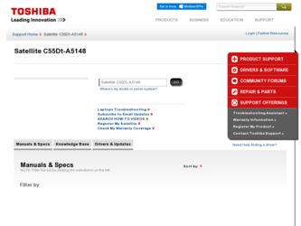 C55Dt-A5148 driver download page on the Toshiba site