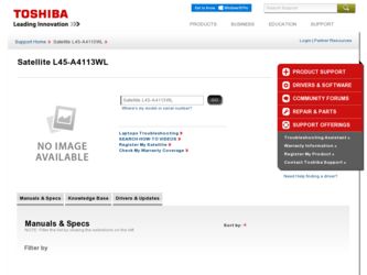 L45-A4113WL driver download page on the Toshiba site