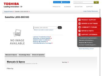 L655-S9510D driver download page on the Toshiba site