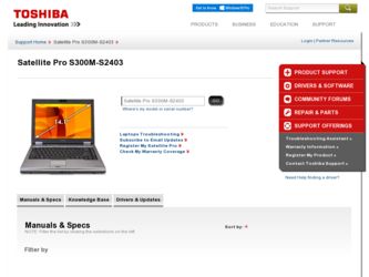 S300M-S2403 driver download page on the Toshiba site