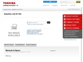 Satellite L25-S1192 driver download page on the Toshiba site